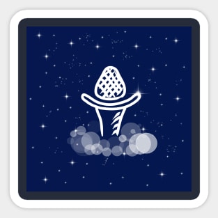 microphone, singing, music, sound, volume, concert, recording studio, technology, light, universe, cosmos, galaxy, shine, concept, illustration Sticker